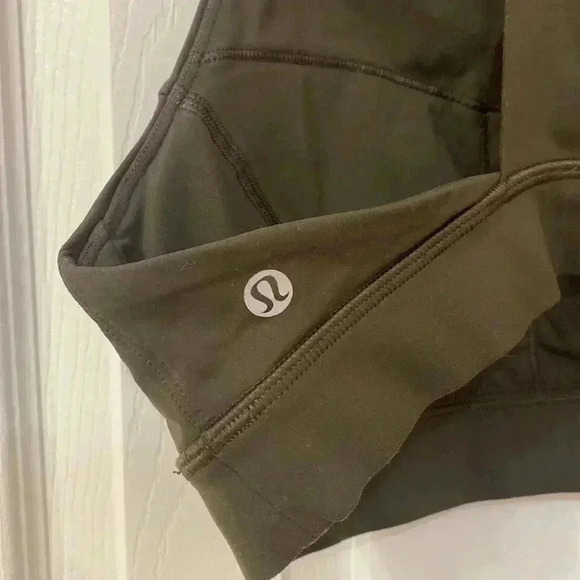 Lululemon Racer Back Sports Bra Dark Olive Green Size 6 - Picture 4 of 5